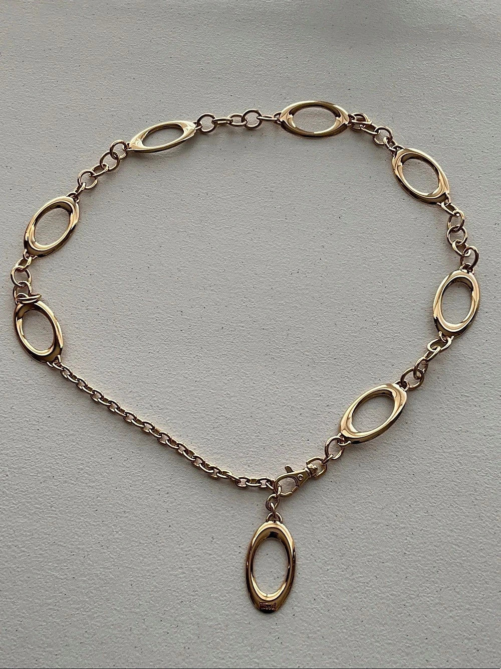 Fossil Gold-Tone Oval Chain Link Belt